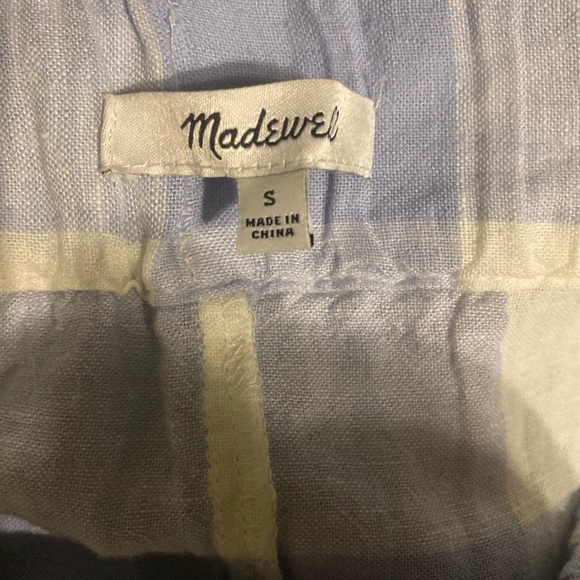 Madewell Light Blue Plaid Midi Skirt - Picture 8 of 8